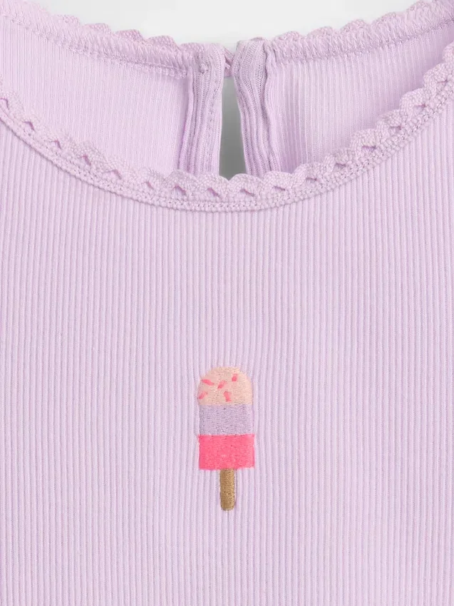 Baby & Kleinkind-T-Shirt mit gesticktem Eis-Motiv