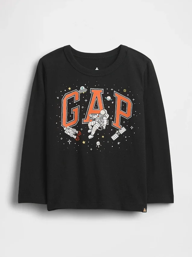 Baby & Kleinkind-T-Shirt mit grafischem Logo zum Kombinieren