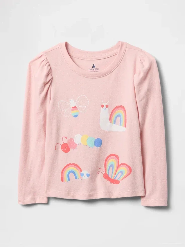 Baby & Kleinkind-T-Shirt mit Puffärmeln zum Kombinieren