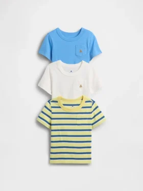 Baby & Kleinkind-T-Shirt mit Tasche zum Kombinieren (3er-Pack)