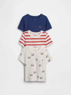 Baby & Kleinkind-T-Shirt mit Tasche zum Kombinieren (3er-Pack)
