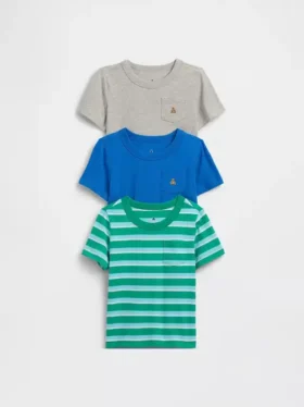 Baby & Kleinkind-T-Shirt mit Tasche zum Kombinieren (3er-Pack)