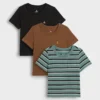 Baby & Kleinkind-T-Shirt mit Tasche zum Kombinieren (3er-Pack)