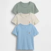 Baby & Kleinkind-T-Shirt mit Tasche zum Kombinieren (3er-Pack)