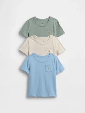 Baby & Kleinkind-T-Shirt mit Tasche zum Kombinieren (3er-Pack)