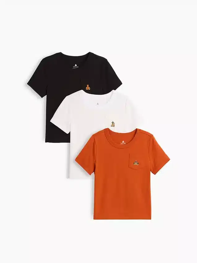 Baby & Kleinkind-T-Shirt mit Tasche zum Kombinieren (3er-Pack)