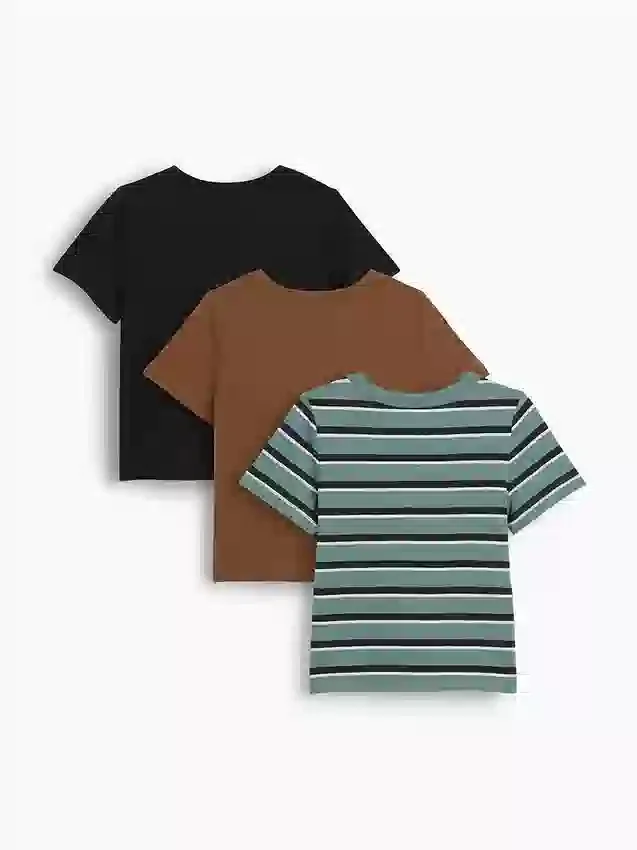 Baby & Kleinkind-T-Shirt mit Tasche zum Kombinieren (3er-Pack)