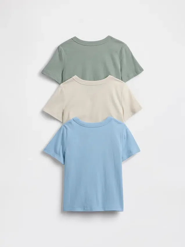 Baby & Kleinkind-T-Shirt mit Tasche zum Kombinieren (3er-Pack)