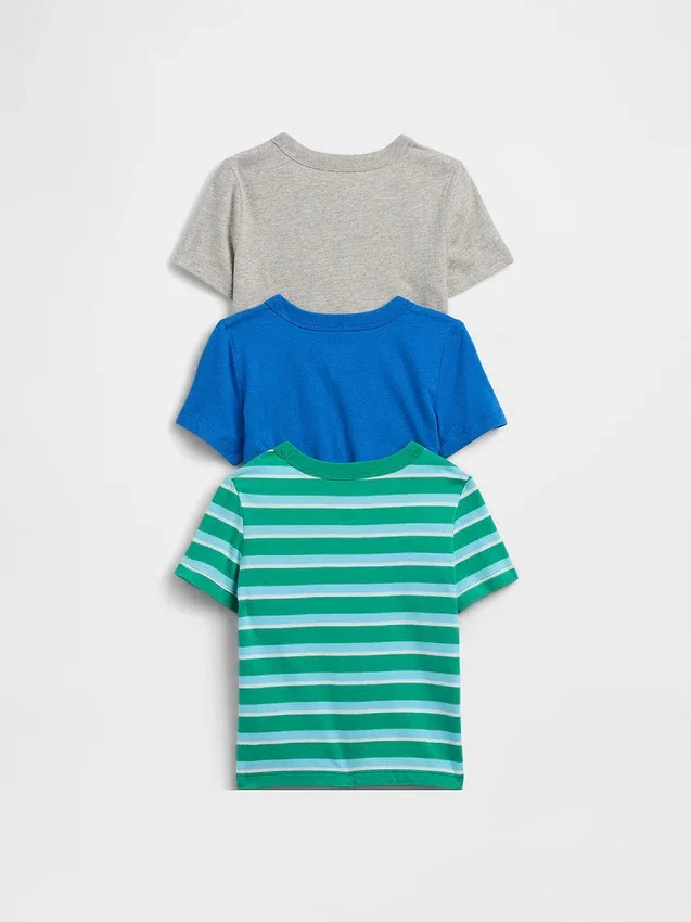 Baby & Kleinkind-T-Shirt mit Tasche zum Kombinieren (3er-Pack)
