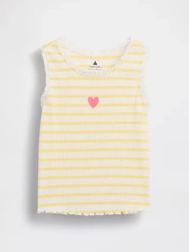 Baby & Kleinkind-Tanktop mit Streifenmuster und Rippbündchen