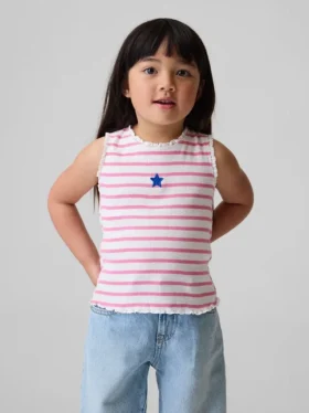 Baby & Kleinkind-Tanktop mit Streifenmuster und Rippbündchen