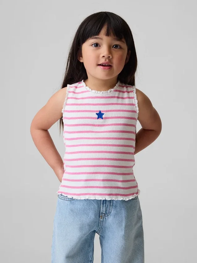 Baby & Kleinkind-Tanktop mit Streifenmuster und Rippbündchen