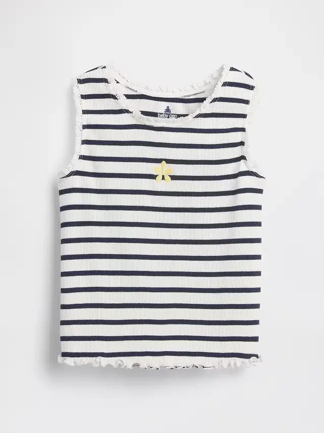 Baby & Kleinkind-Tanktop mit Streifenmuster und Rippbündchen