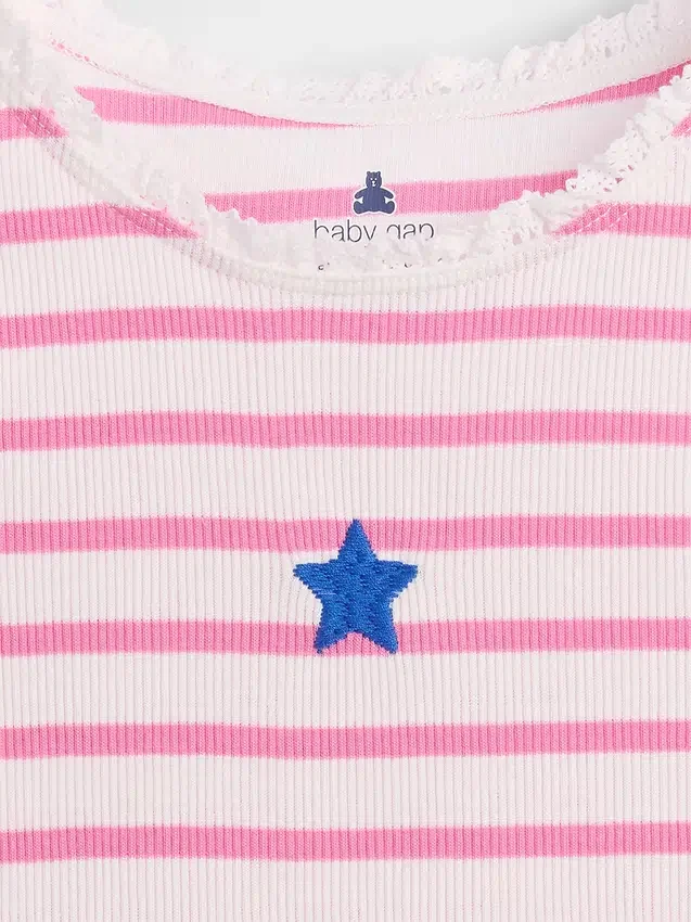Baby & Kleinkind-Tanktop mit Streifenmuster und Rippbündchen