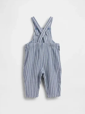 Baby-Latzhose aus Baumwollgaze mit Brannan-Bär-Motiv