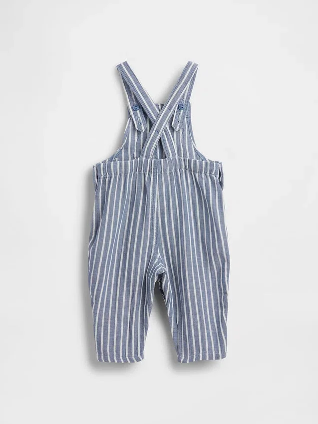 Baby-Latzhose aus Baumwollgaze mit Brannan-Bär-Motiv