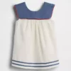 Baby-Matrosen-Kleid aus Leinen-Baumwolle