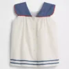Baby-Matrosen-Kleid aus Leinen-Baumwolle