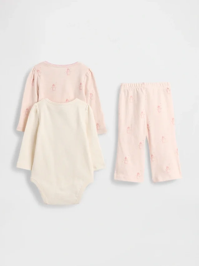 Baby-Outfit-Set aus Bio-Baumwolle (3er-Pack)
