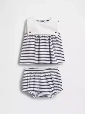 Baby-Outfit-Set aus Bio-Baumwolle im Matrosen-Stil