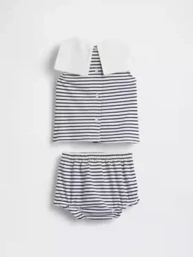 Baby-Outfit-Set aus Bio-Baumwolle im Matrosen-Stil