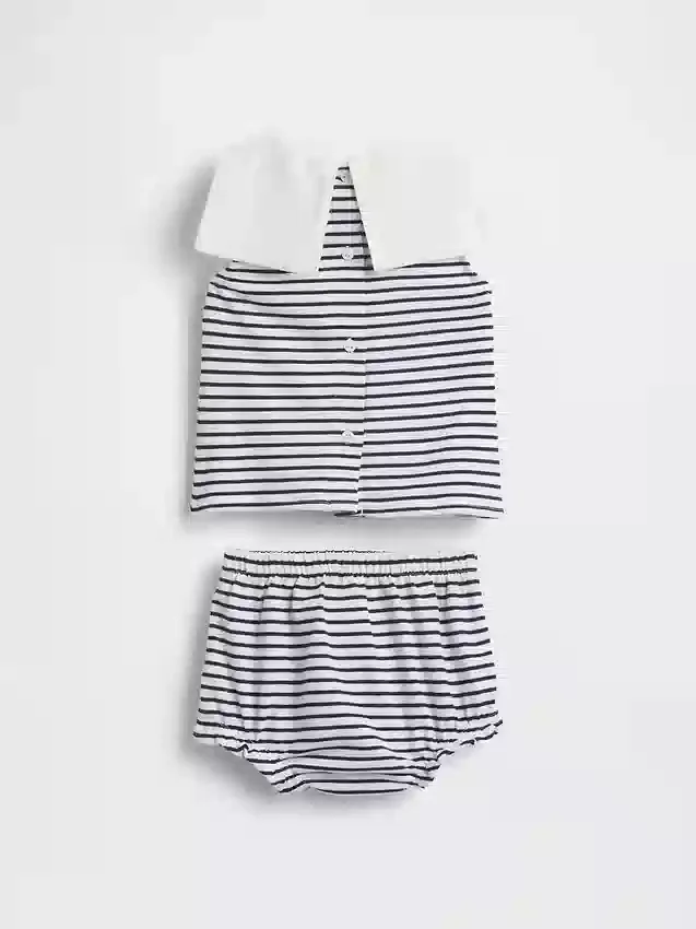 Baby-Outfit-Set aus Bio-Baumwolle im Matrosen-Stil