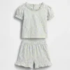Baby-Outfit-Set aus Bio-Baumwolle mit Blumenmuster