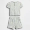 Baby-Outfit-Set aus Bio-Baumwolle mit Blumenmuster