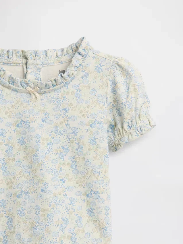 Baby-Outfit-Set aus Bio-Baumwolle mit Blumenmuster