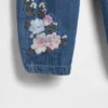 Baby-Outfit-Set aus Denim mit Blumenmuster