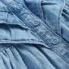 Baby-Outfit-Set aus Denim mit Rüschen