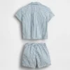 Baby-Outfit-Set aus gestreiftem Denim