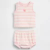Baby-Outfit-Set aus gestreiftem Frottee