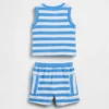 Baby-Outfit-Set aus gestreiftem Frottee