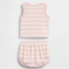 Baby-Outfit-Set aus gestreiftem Frottee