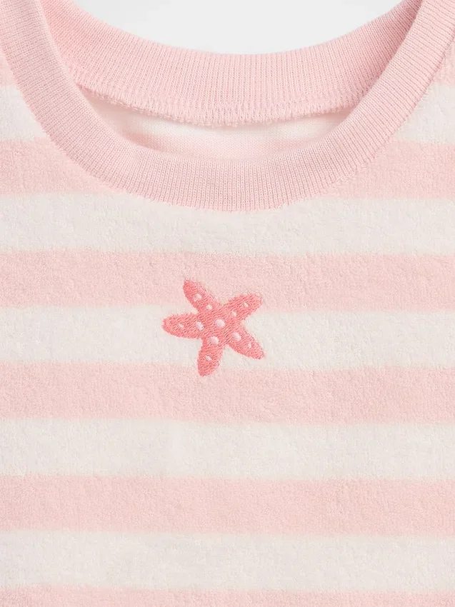 Baby-Outfit-Set aus gestreiftem Frottee