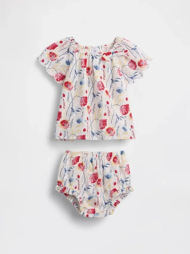 Baby-Outfit-Set mit Blumenmuster