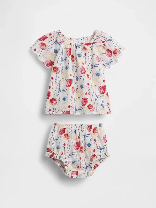 Baby-Outfit-Set mit Blumenmuster