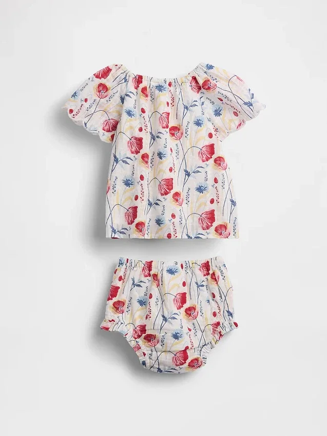 Baby-Outfit-Set mit Blumenmuster