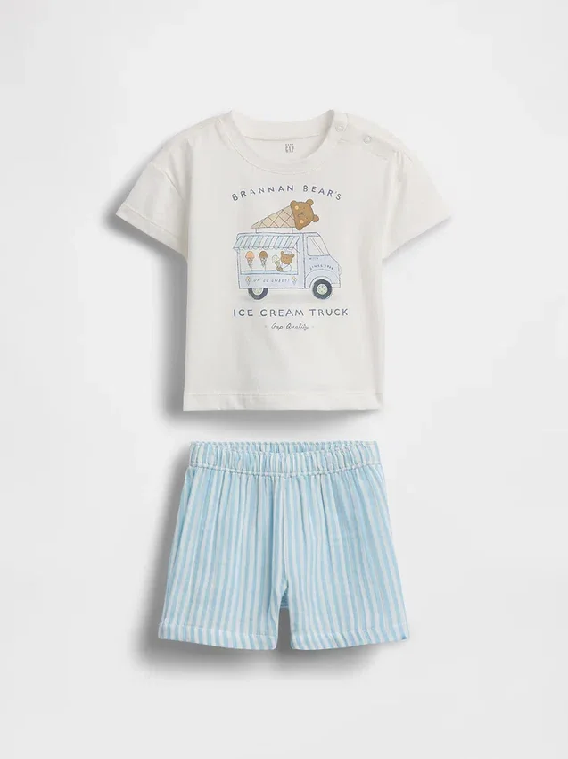 Baby-Outfit-Set mit Brannan-Bär-Motiv