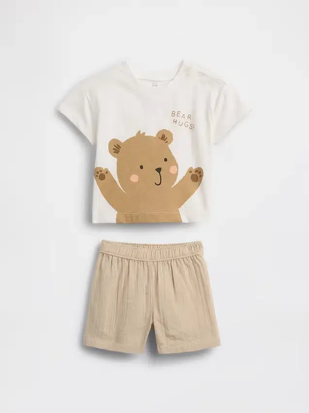 Baby-Outfit-Set mit Brannan-Bär-Motiv