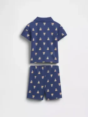 Baby-Outfit-Set mit Brannan-Bär-Piqué-Poloshirt