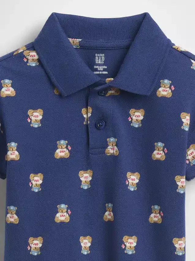 Baby-Outfit-Set mit Brannan-Bär-Piqué-Poloshirt