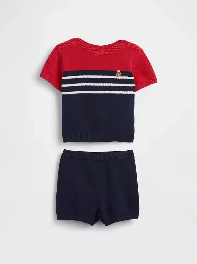 Baby-Outfit-Set mit Colorblock-Pullover