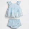 Baby-Outfit-Set mit Lochstickerei