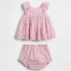 Baby-Outfit-Set mit Lochstickerei