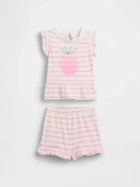 Baby-Outfit-Set „Strawberry Ruffle“