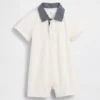Baby-Piqué-Poloshirt-Shorty-Einteiler
