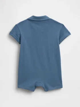 Baby-Piqué-Poloshirt-Shorty-Einteiler