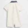 Baby-Piqué-Poloshirt-Shorty-Einteiler